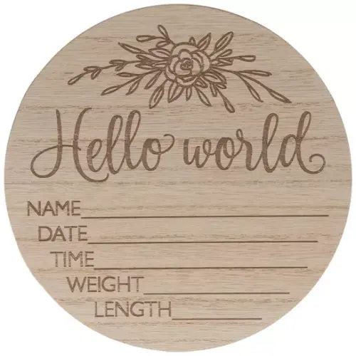 Hello World Wood Wall Decor