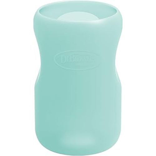 Dr. Brown's Options+ Wide-Neck Glass Bottle Sleeve, 100% Silicone, Mint, BPA-Free, 9 oz, 1-Pack