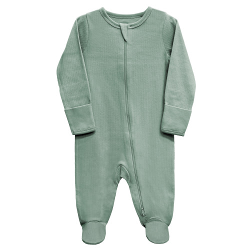 Wonder Nation Unisex Baby Zip Front Sleep N Play Pajamas, Preemie-6/9 Months