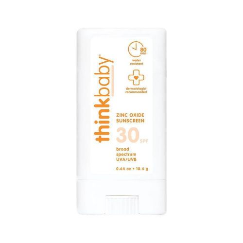 thinkbaby Mineral Baby Sunscreen Stick with Non-Nano Zinc Oxide; UVA/UVB Protection, Fragrance for Sensitive Skin, Water Resistant - SPF 30 - 0.64oz