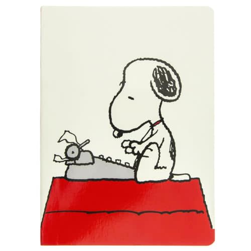 Graphique Soft Cover Journal, Peanuts Typewriter Design - 200 Ruled Pages, Cute Snoopy Design on Cover, 6" x 8.25" x .5" - Durable Notebook for Notes, Lists, Recipes, and More