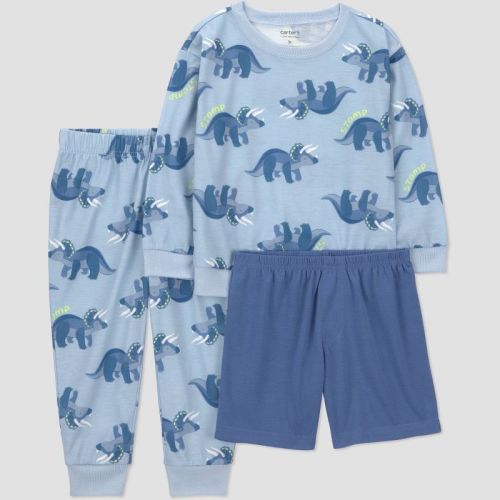 Carter's Just One You® Baby Boys' 3pc Dinosaur Pajama Set - Blue 12M