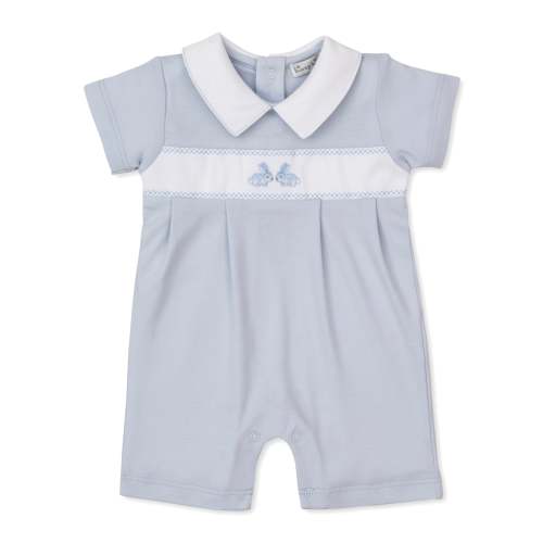 Springtime Bunny Fun Blue Short Playsuit