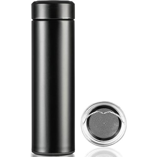 PARACITY Insulated Water Bottle, 15 oz Stainless Steel Water Bottle, Black