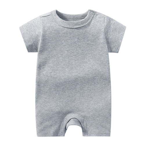 Zanarzt Infant Ruffle Sleeve Romper Girl Short Sleeve Bodysuits One Piece Organic Cotton for Infant Baby Boys Girls Unisex Grey,3-6 Months