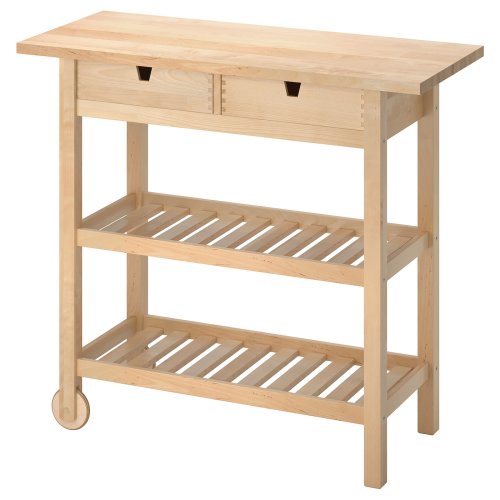 FÖRHÖJA Kitchen cart - birch 39 3/8x16 7/8 "