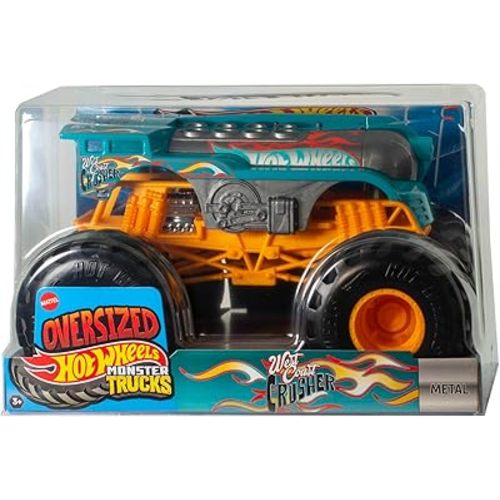 Hot Wheels Monster Trucks Oversized 1:24 Scale Metal Die-Cast Toy Truck (West Coast Crusher)