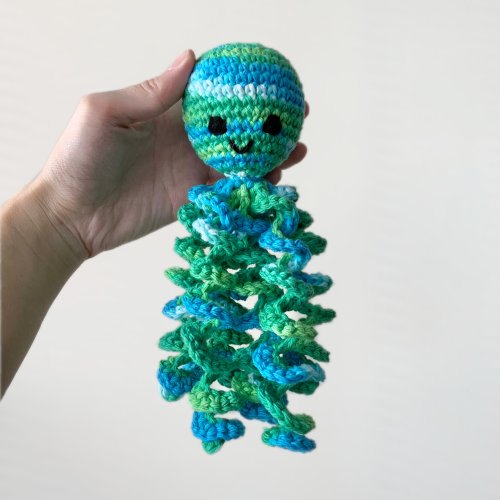 Preemie Octopus Plush, NICU Doll for Babies, Crochet, Handmade To Order, Multicolor