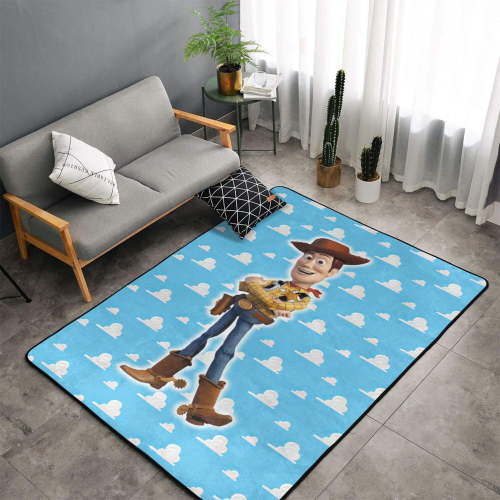 Toy Story Area Rug Living Room Carpet Bedroom 5x3 feet Rug Flannel Children Crawling Non-Slip Floor Mat for Kids Playroom Garden Entry Home Decor 60x39 Inch