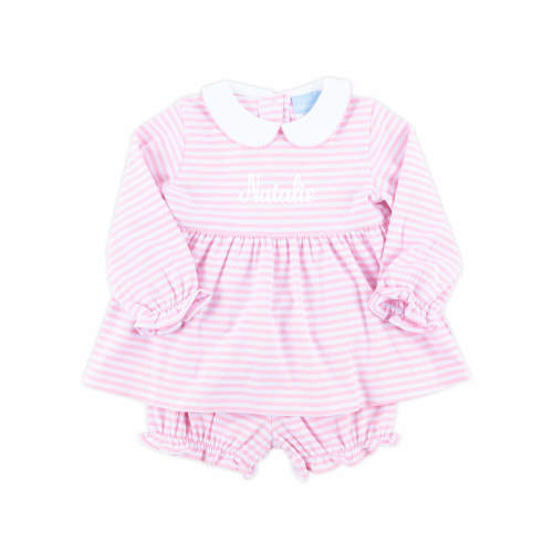 Pink Stripe Riley Bloomer Set