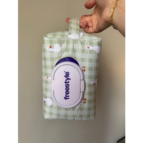 Goose Print Handmade Diaper and Wipes Pouch | Custom Fit Wipes