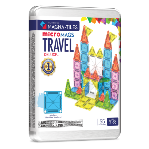 MAGNA-TILES® microMAGS Travel Set Deluxe 55-Piece Magnetic Construction Set