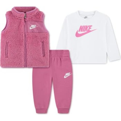 Club Fleece Vest, Graphic T-Shirt & Joggers Set, 18M