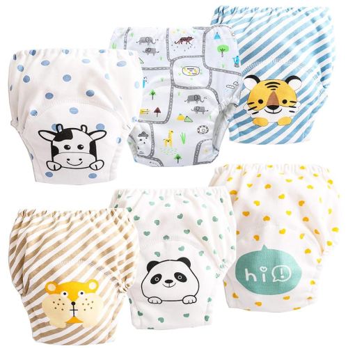 6 Pack Potty Training Pants for Boys Girls, Learning Designs Training Underwear Pants(2-3T)