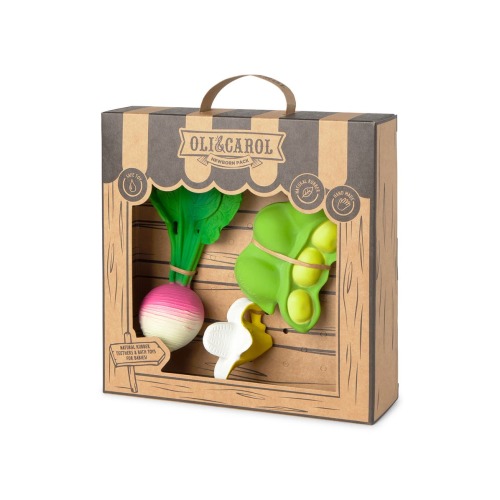 Veggie 3-Piece Newborn Teether Set