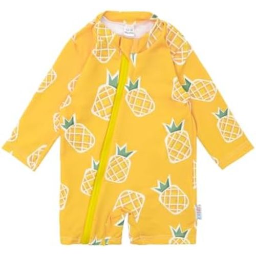 ALVABABY Long Sleeve Zip Rashguards, Baby/Toddler Girls' Rash Guard Sets, Boy's Swimsuit One Piece Zipper Bathing Suit