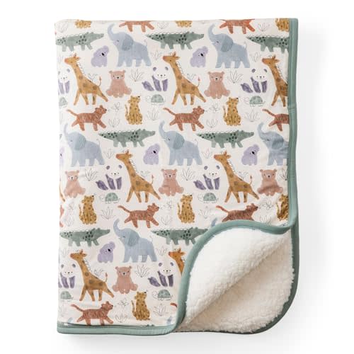 Little Sleepies Newborn Mini Blanket, Soft Viscose from Bamboo Baby Blanket for Boy & Girl Gifts, Baby Essentials, Sweet Safari, 30 inches x 40 inches