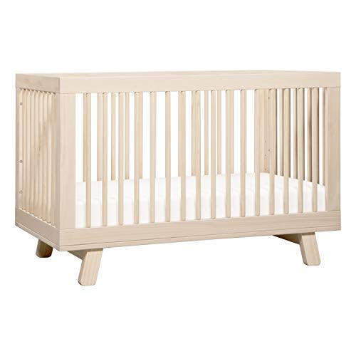 Babyletto Hudson 3-in-1 Convertible Baby Crib - GREENGUARD Gold Certified - Convertible Crib to Toddler Bed and Daybed - Baby Bed with 4 Adjustable Heights - Wooden Crib - Washed Natural