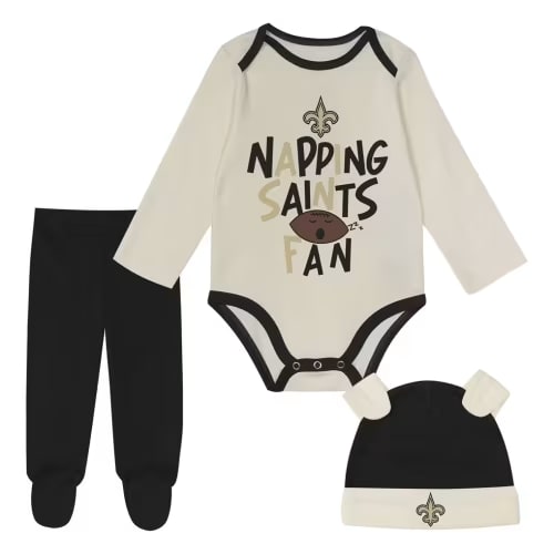 Infant Outerstuff New Orleans Saints Little Champ Three-Piece Set