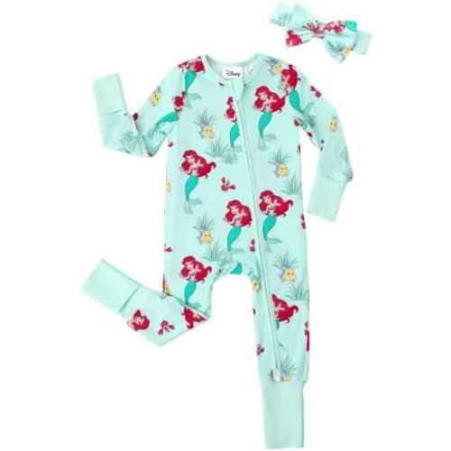 Disney Marvel Baby Girl Clothes 2-Way Zip Romper with Headband 0-18 Months
