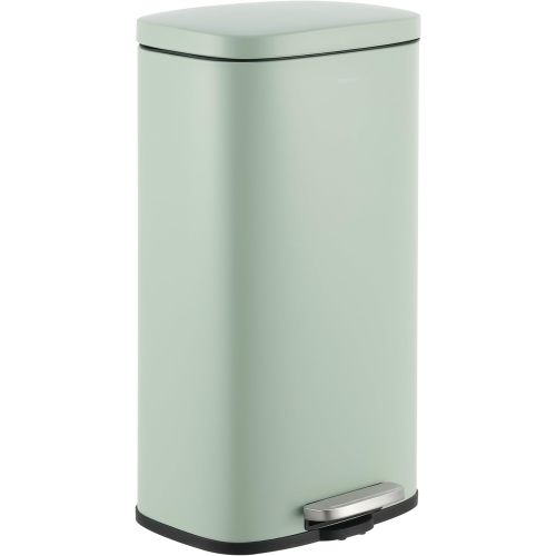 happimess HPM1011H Curtis 8-Gallon Step-Open Trash Can, Fingerprint Resistant, Modern, Minimalistic for Home, Kitchen, Laundry Room, Office, Bedroom, Bathroom, Pistachio Gelato