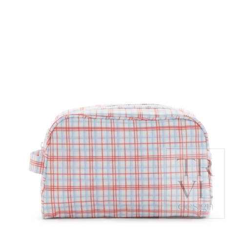 Dopp Bag - Stowaway Toiletry Bag - Classic Plaid Red
