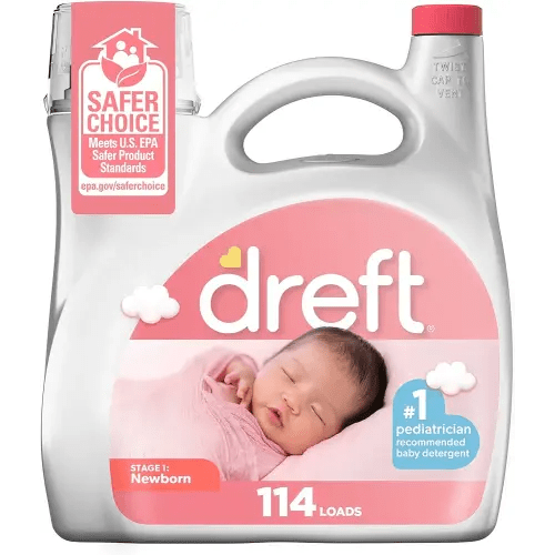 Dreft Stage 1: Newborn Baby Liquid Laundry Detergent 114 loads 165 fl oz
