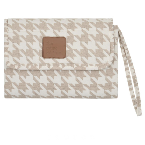 Houndstooth Linen Change Mat