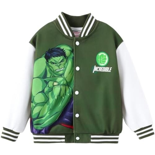 Disney Marvel Spider Man Bomber Jacket Toy Story Cars Mcqueen Varsity Cardigan Lightweight Coat Snap Button Sweatshirts 2-13Y