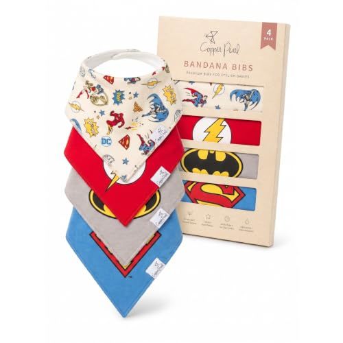 Copper Pearl Baby Bibs 4 Pack, Bandana Drool Bibs for Baby Girl & Boy, Soft Cotton Bibs for Drooling and Teething
