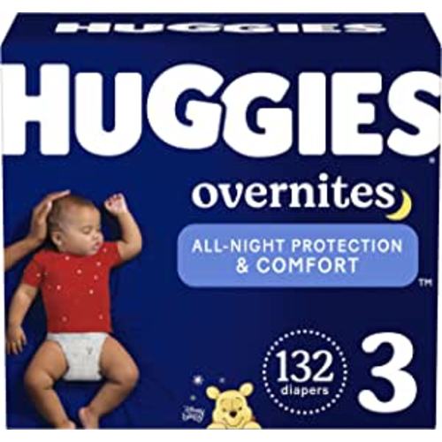 Amazon.com: Overnight Diapers Size 3, 132 Ct (16-28 lbs), Huggies Overnites Nighttime Baby Diapers : Everything Else