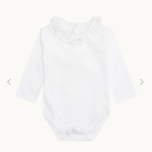 Angel Wing™ Ruffle Collar Onesie | Marie-Chantal