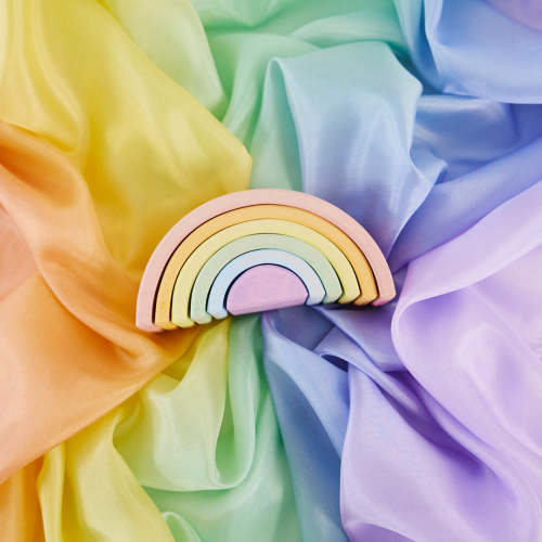 Pastel Wooden Rainbow – Sarah's Silks