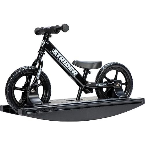 Strider Sport 2-in-1 Rocking Bike, Ages 6 Months–4 Years, Black