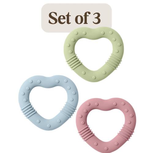 Heart -Shaped Silicone Baby Teether – Soft, BPA-Free, Soothing Teething Toy for Infants