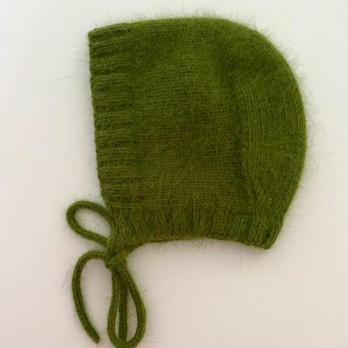 Mink Alpaca Knit Baby/Toddler Bonnet: Handmade Winter Hat