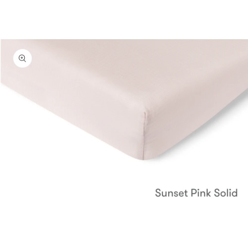 Breathable, Organic Cotton Sheets (2-pack) - Standard / Sunset Pink Solid