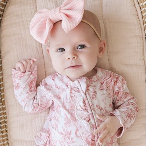 Floral Footie Ruffled Zippered One Piece | Antoinette