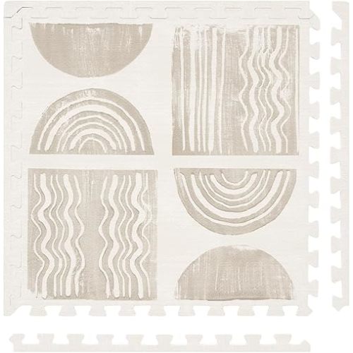 Play Mat – 4x6 Pebble Ada – Set of 6 Tiles – EVA Foam Play Mat for Floor, Soft Interlocking Mats for Hard Floors
