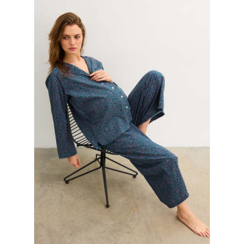 The Ruffle PJ Buttondown Top