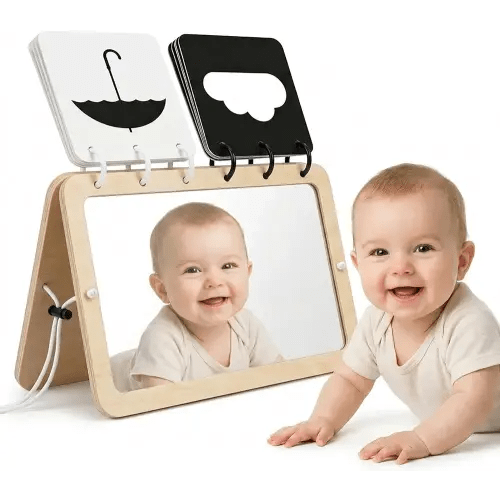 Woodtoe 2-in-1 Tummy Time Mirror