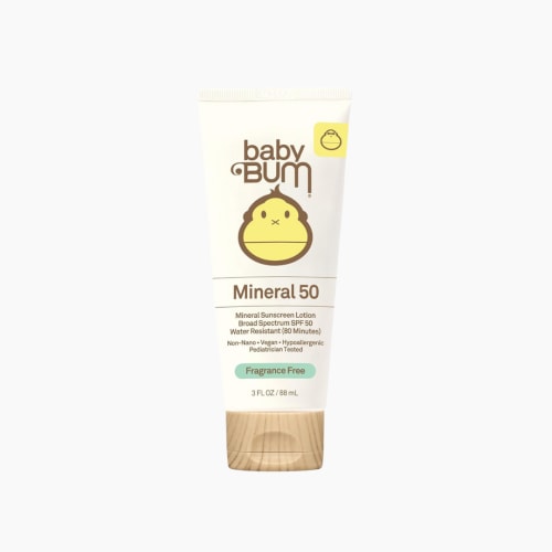 Sun Bum Baby Bum SPF 50 Sunscreen Lotion with Mineral UVA/UVB Face and Body Protection for Sensitive Skin - Fragrance Free - Travel Size - 3 FL OZ