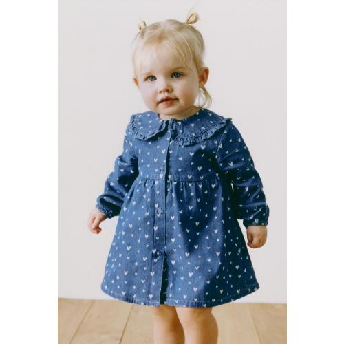 HEART DENIM DRESS AND PANTIES - Blue | ZARA United States