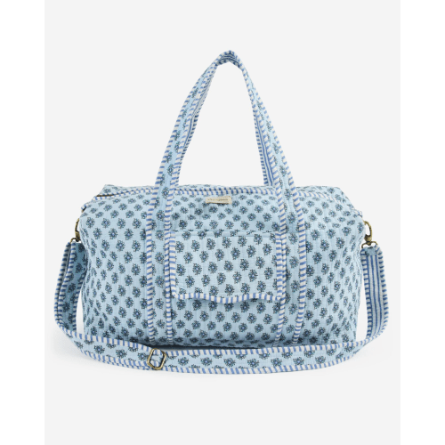 Everly Quilted Block Print Weekender Duffel Bag