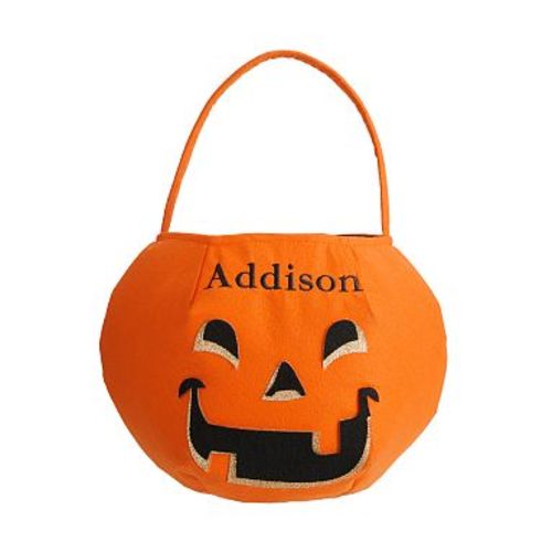 Pumpkin Glitter Puffy Halloween Treat Bag