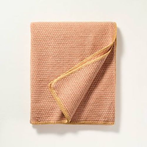Cozy Stitch Throw Blanket Blush/yellow - Hearth & Hand™ With Magnolia
