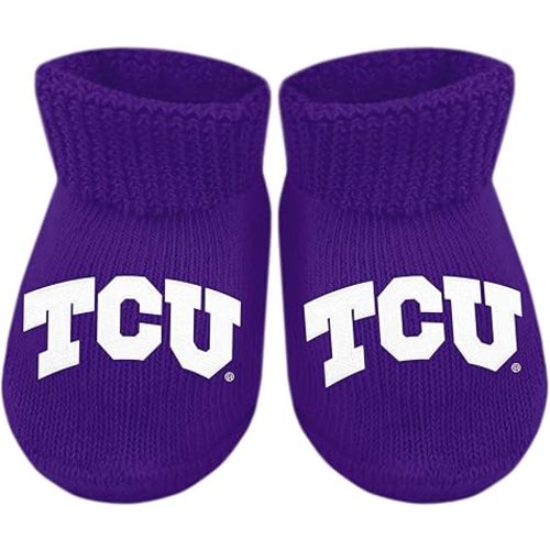 Creative Knitwear College Baby Bootie Sock - Team Logo, Multiple Colors, for Boys & Girls (Newborn - 6 Months)