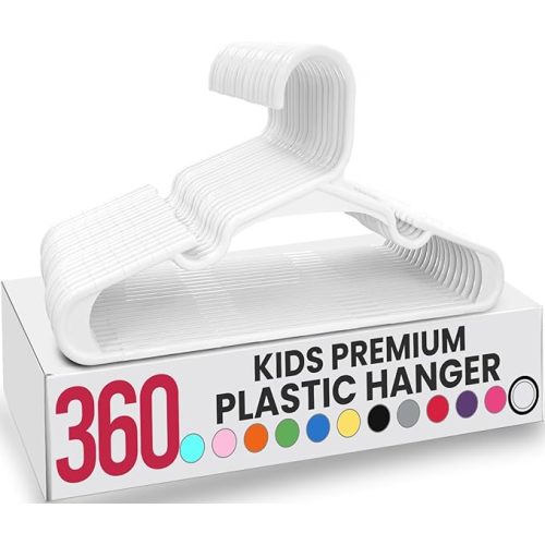 Utopia Home 60 Pack Kids Hangers - 11.5 Inch Plastic Baby Hangers for Closet - Childrens Hanger for Clothes & Infant Hanger for Closet (White)