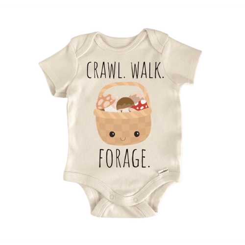 Mushroom Forage Foraging Newborn Baby Bodysuit