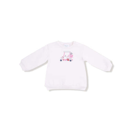 Puffy Oversized Sweatshirt, Golf Cart Pink